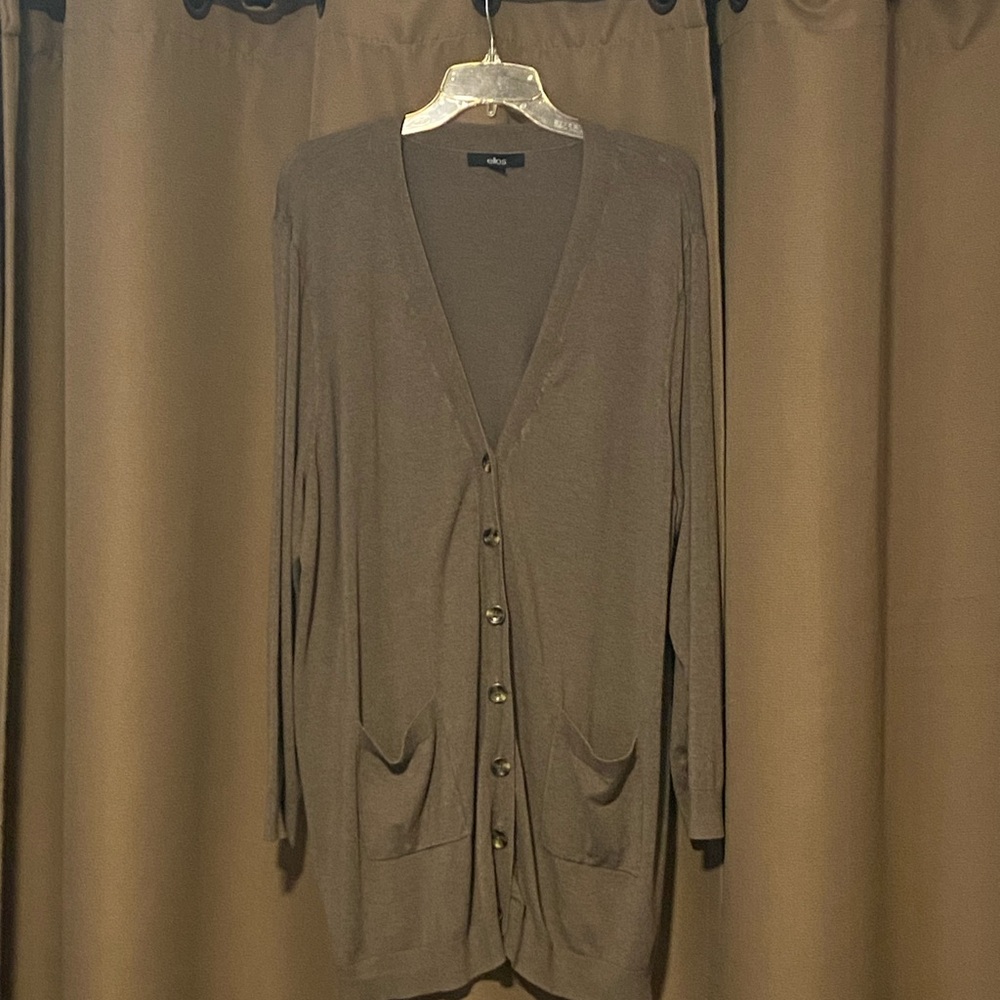 Ellos Brown Women's Cardigan Sweater